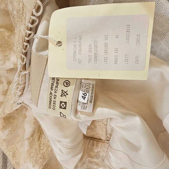 Rosa Clara Beige Lace Wedding Dress 14 NWT - Picture 7 of 7